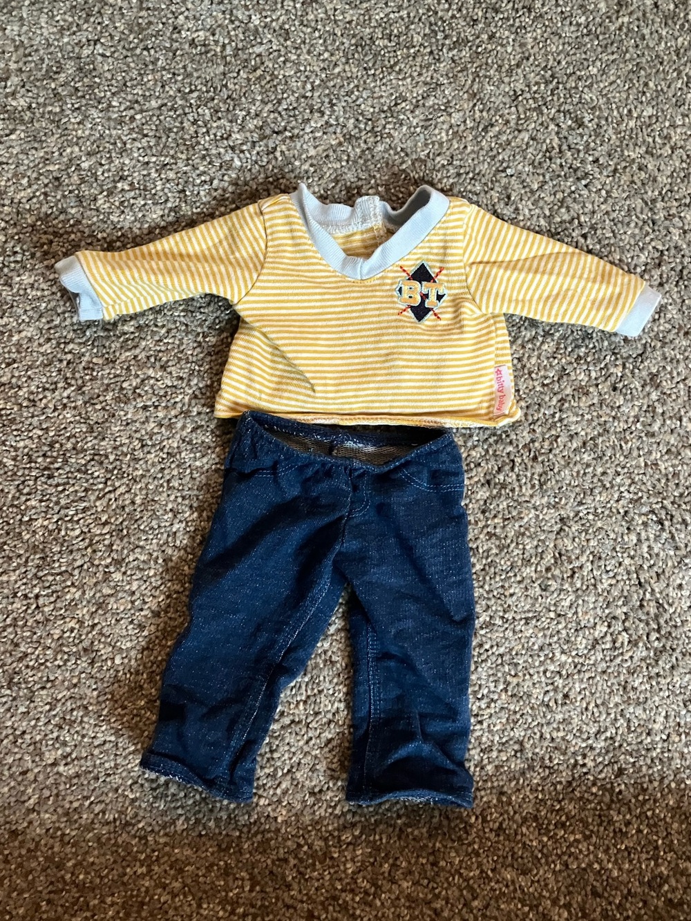 Bitty Twins Bitty Baby Yellow Striped Outfit American Girl